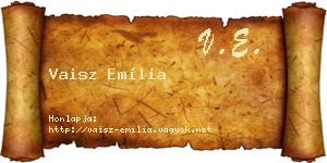 Vaisz Emília névjegykártya