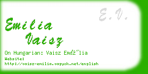 emilia vaisz business card